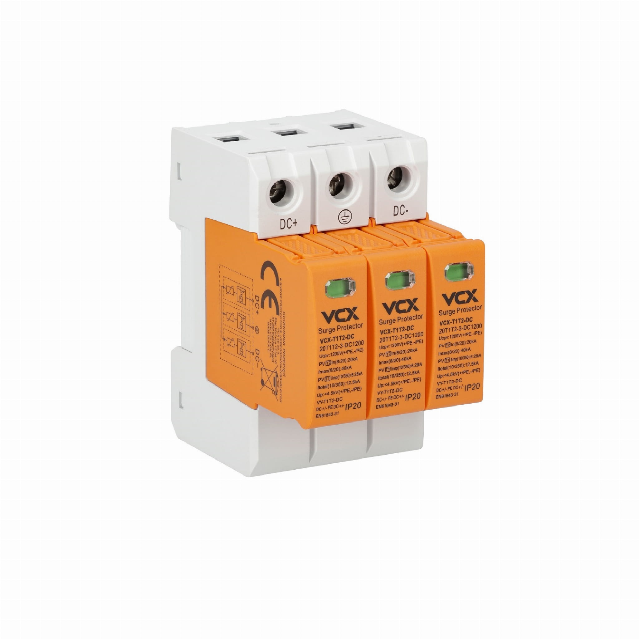VCX Ogranicznik przepięć fotowoltaiczny DC B+C 3P 1200V (T1T2) 12,5kA.jpg