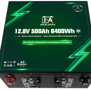Akumulator LiFePO4 IDEALAKKU 12,8 V 500 Ah z Bluetooth